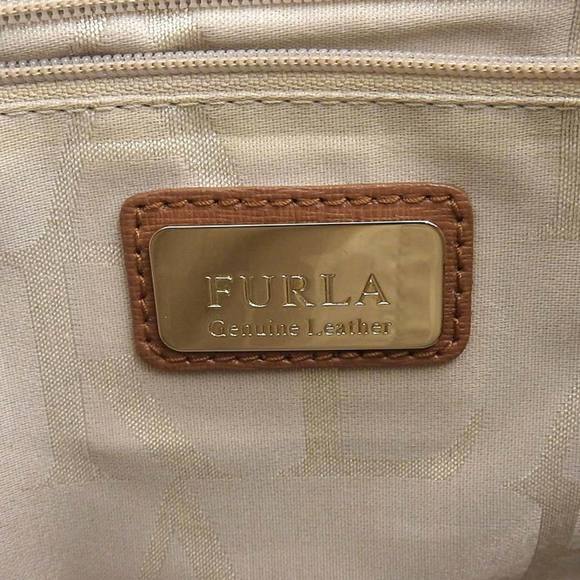 FURLA Julia M Top Handle 2WAY Bag Handbag One Shoulder Leather Brown F6801 - Picture 10 of 10